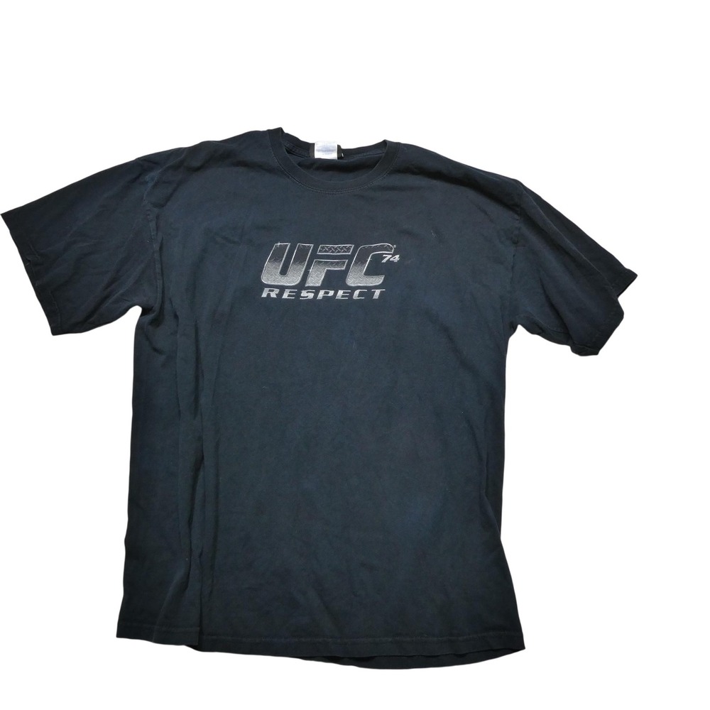 UFC 74 Respect Shirt Mens XL Black Mixed Martial Arts MMA Couture Vs Gonzaga